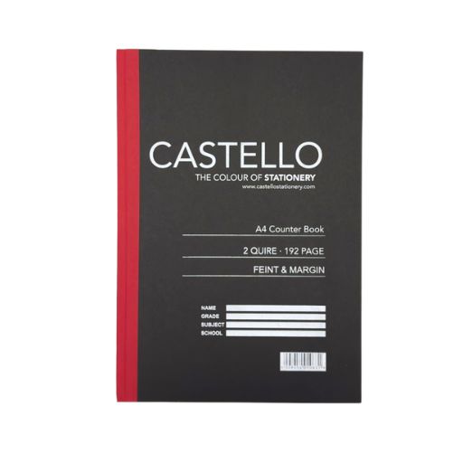 A4 2 Quire 192 Page Quad & Margin Castello