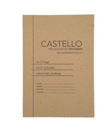 Castello A4 72 Page Accounting Book 8MC Creditors Journal