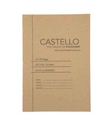 Castello A4 72 Page Jotter Quad & Margin