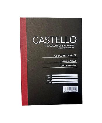Castello A4 288 Page 3 Quire Jotter Feint & Margin