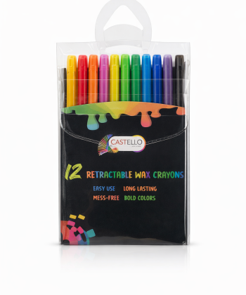 Castello 12 Retractable Wax Crayons