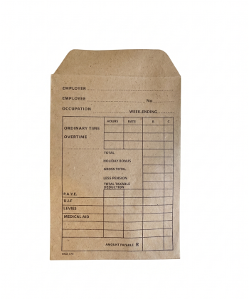 Castello Envelope Wage Printed Manilla